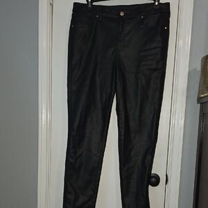 Chico's Black Faux-Leather Skinny Pants